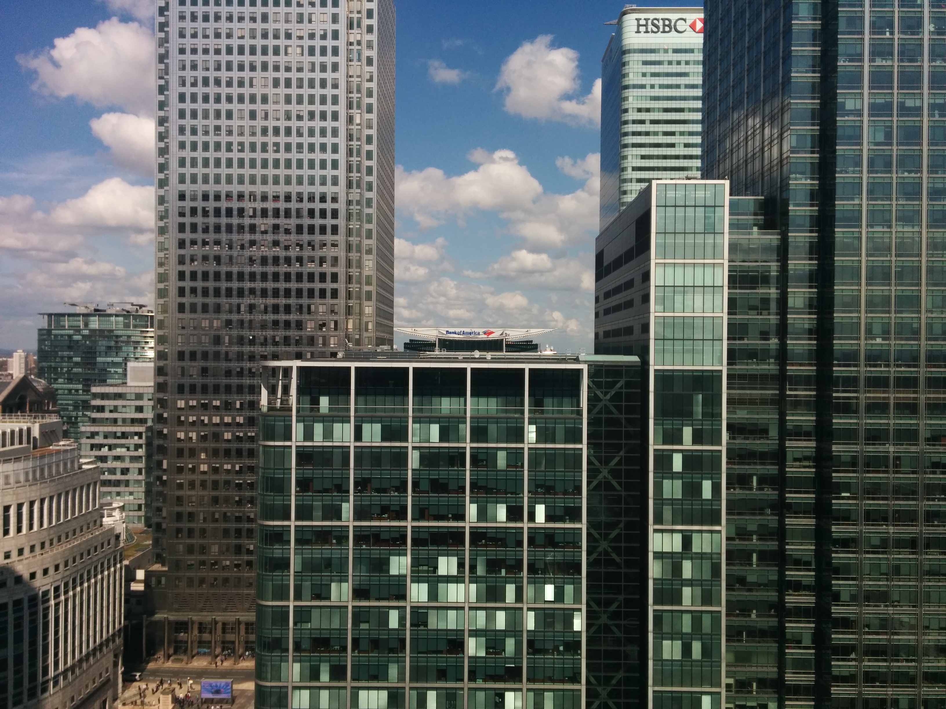 Canary Wharf skyline in London