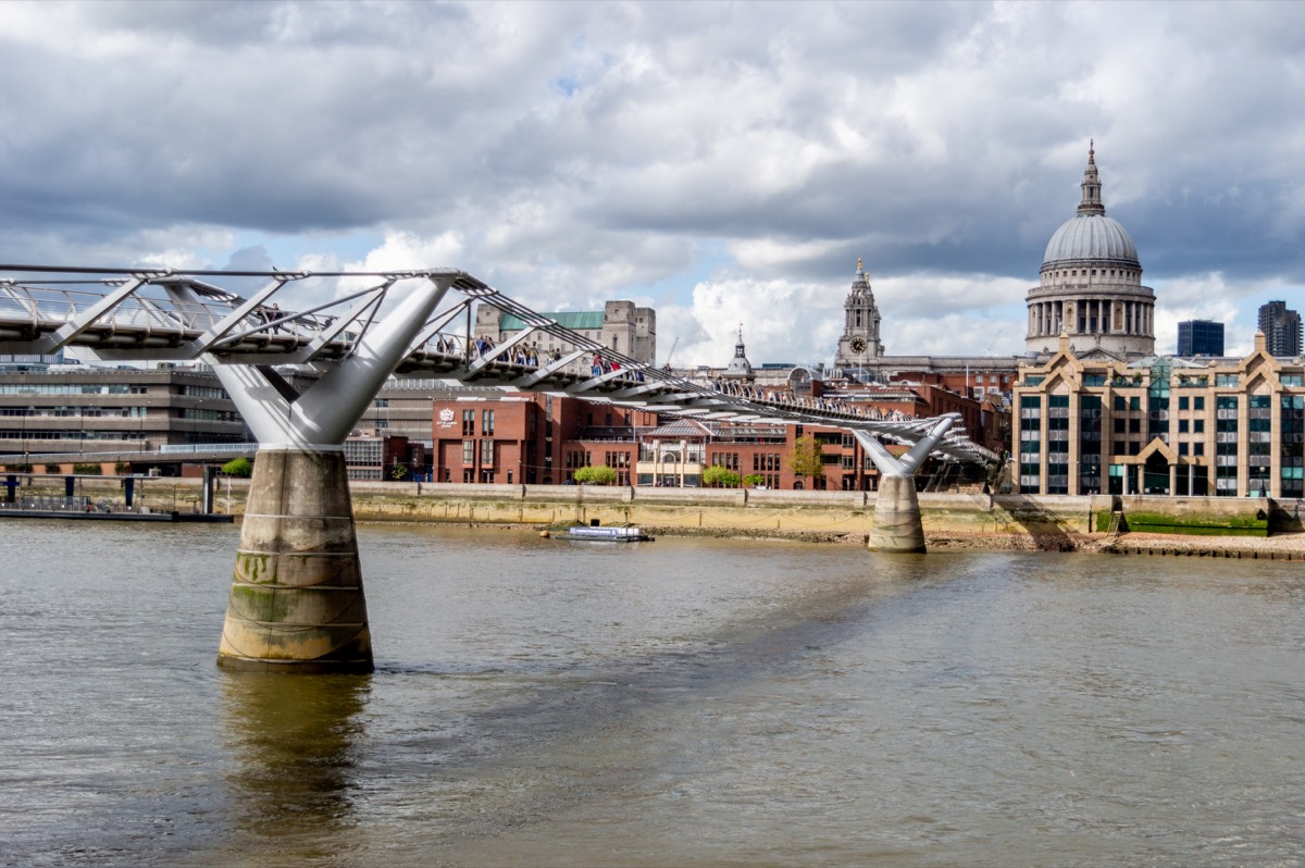 Millennium Bridge leading to St Paul’s Cathedral in London