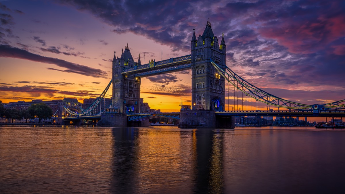 Tower Bridge over the River Thames in London